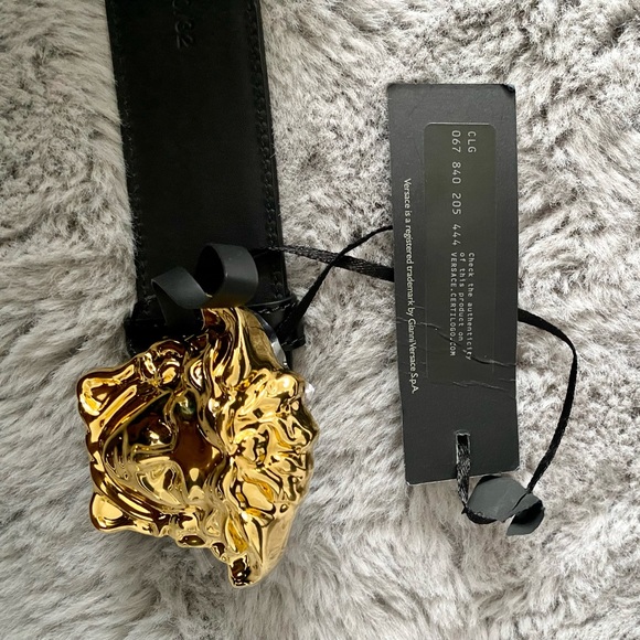 Versace LA MEDUSA LEATHER BELT - Picture 2 of 4